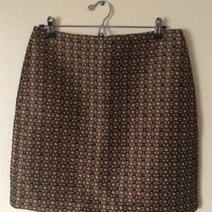 Ann Taylor Loft gold brocade skirt